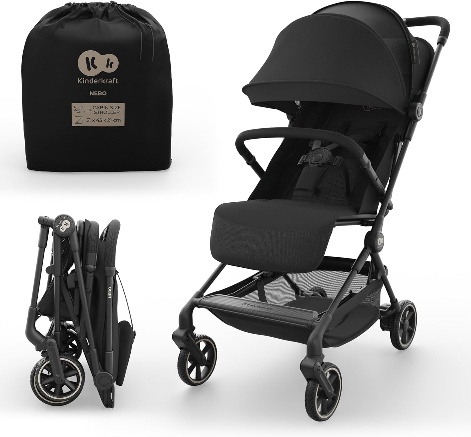 Kinderkraft NEBO : La poussette cabine ultra-compacte à petit prix