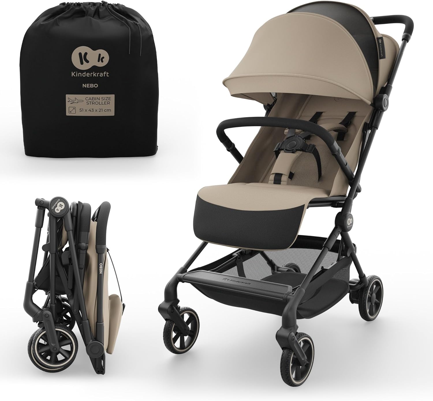 Kinderkraft NEBO : La poussette cabine ultra-compacte à petit prix