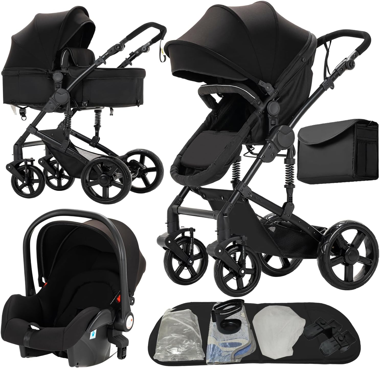 Nine Point Nine 3 en 1 : La poussette citadine évolutive au design premium accessible