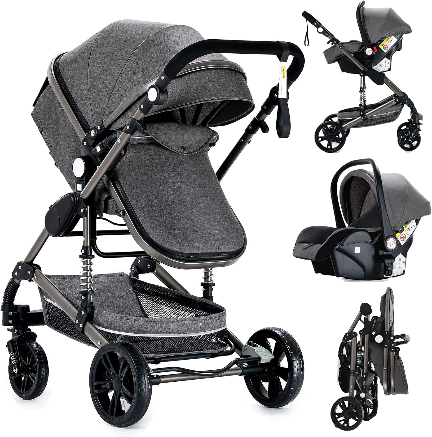 Nine Point Nine 3 en 1 : La poussette citadine évolutive au design premium accessible
